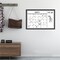Glass Dry Erase Board Extra Large, Grey Quatrefoil Calendar Framed